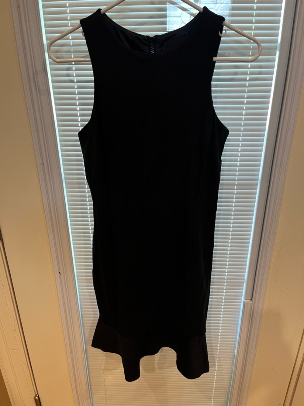 Cynthia Rowley Black Sleeveless Mini Dress with Ruffle Hem